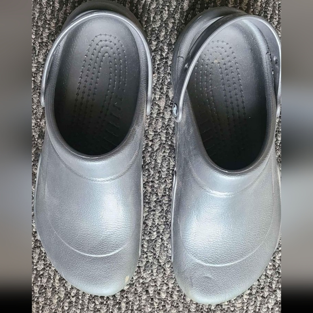 CROCS At Work size 13 Men's black slip on shoes - Picture 8 of 11